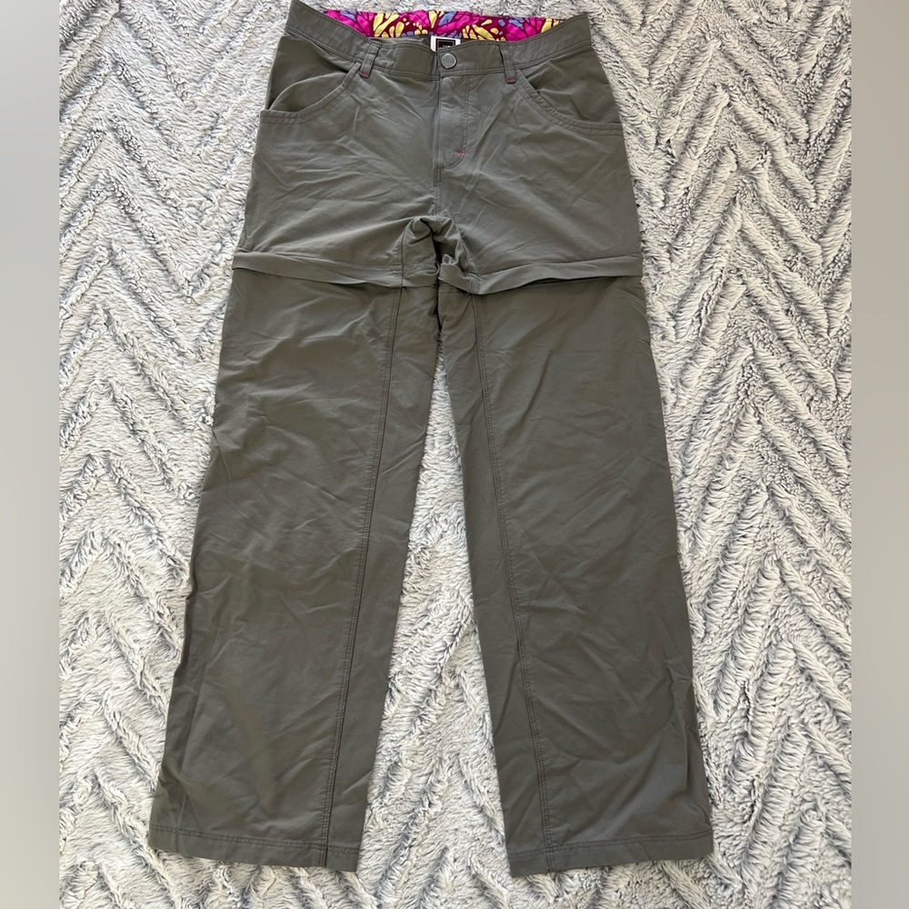 The North Face Girl's Convertible Pants Zip Off Pants Medium 10/12 Gray